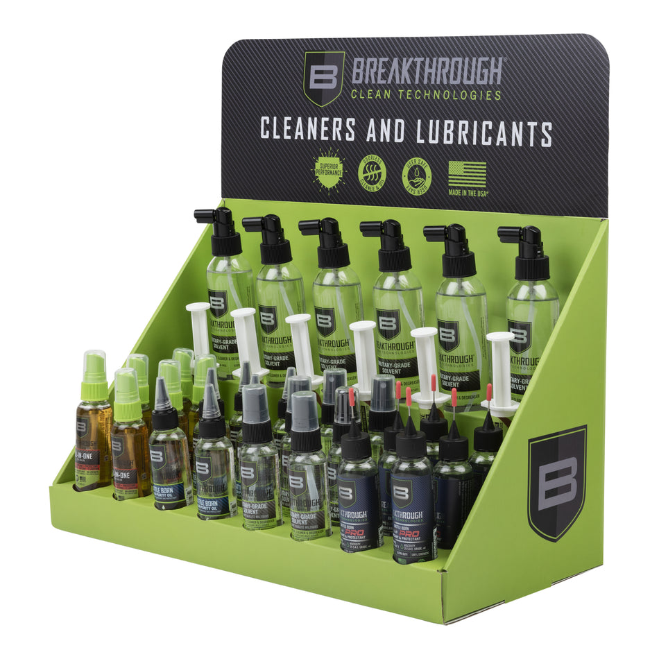 BCT Counter Display Includes 6 EA Solvents/ Oils/ Grease