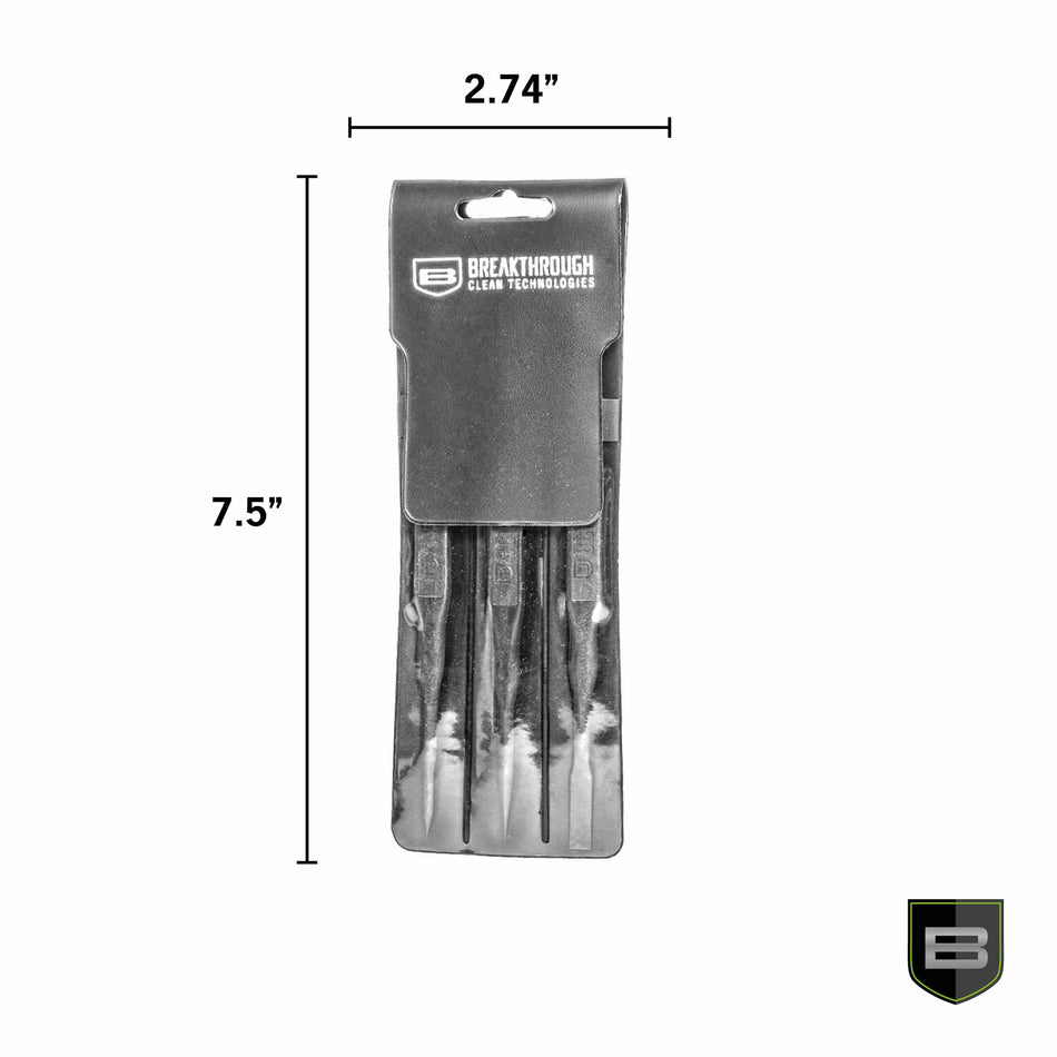 Double Ended Fiber Reinforced Polymer Picks - 3 Pack with Vinyl Pouch