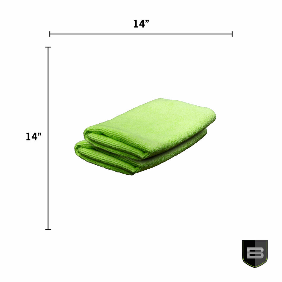 Green Microfiber Towel - 2 Pack