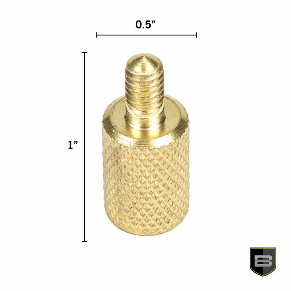 Brass Shotgun Rod Adapter - (male #8-32 thread with female 5/16-27 thread)