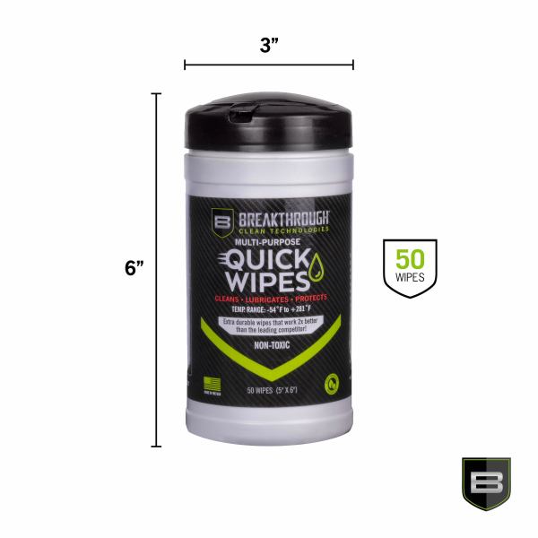 BCT Synthetic CLP Quick Wipes - 50 Count Canister (5 x 7 wipe)