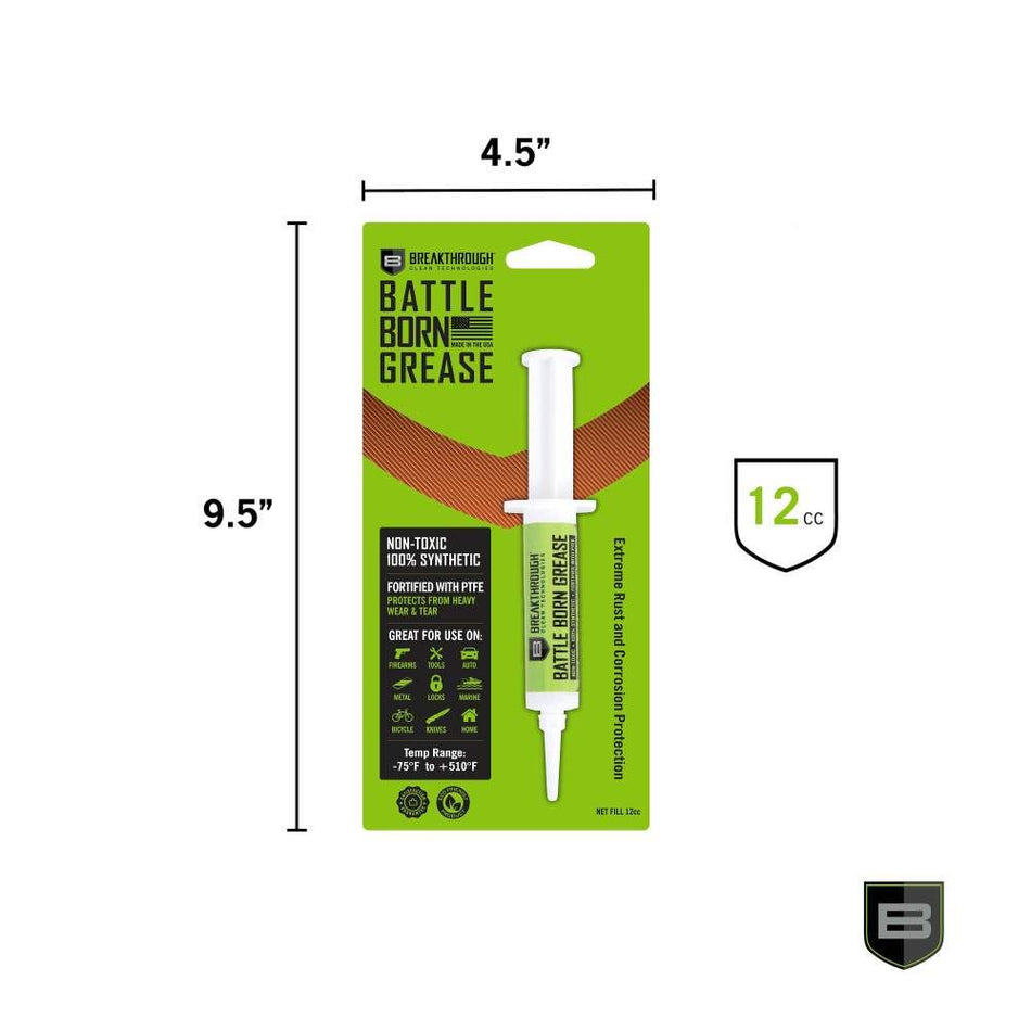 Battle Born 100% Synthetic Grease fortified with PTFE (12cc Syringe)